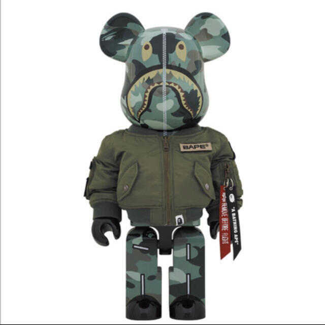 ハンドメイドBAPE X ALPHA BE@RBRICK 1000% ベアブリック