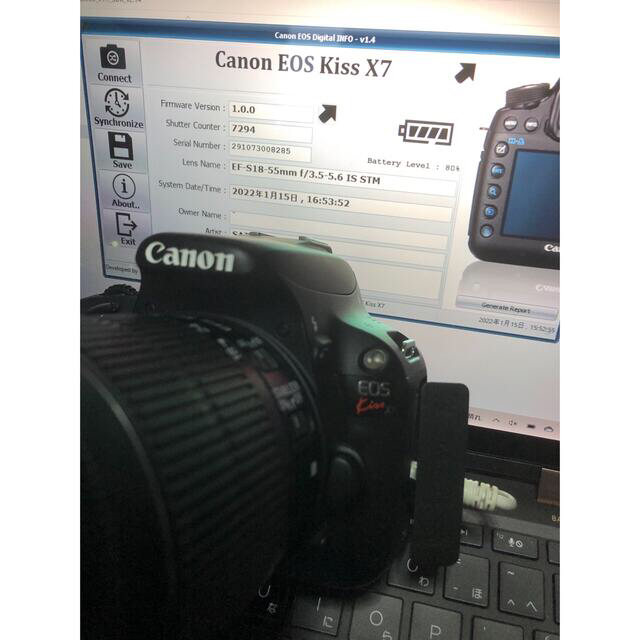 Canon(キヤノン)のCanon EOS Kiss X7 ダブルズーム スマホ/家電/カメラのカメラ(デジタル一眼)の商品写真