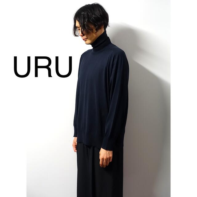 値下げ可！定価約3万！新品！【URU】ウル タートルネックニット サイズ1