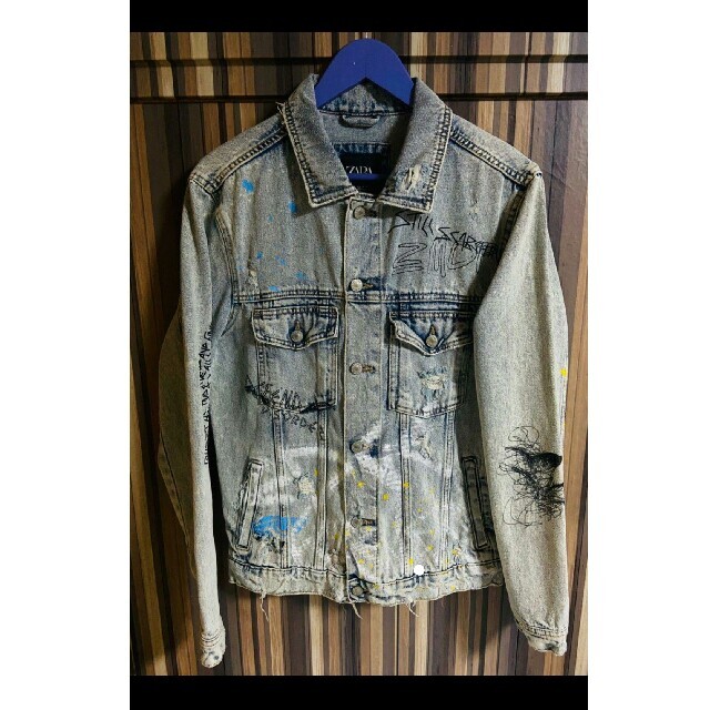 ZARA(ザラ)のサラ・シュナイダー♥希少レア♥ZARA♥タトゥ♥Gジャン♥ DIESEL RHC メンズのジャケット/アウター(Gジャン/デニムジャケット)の商品写真