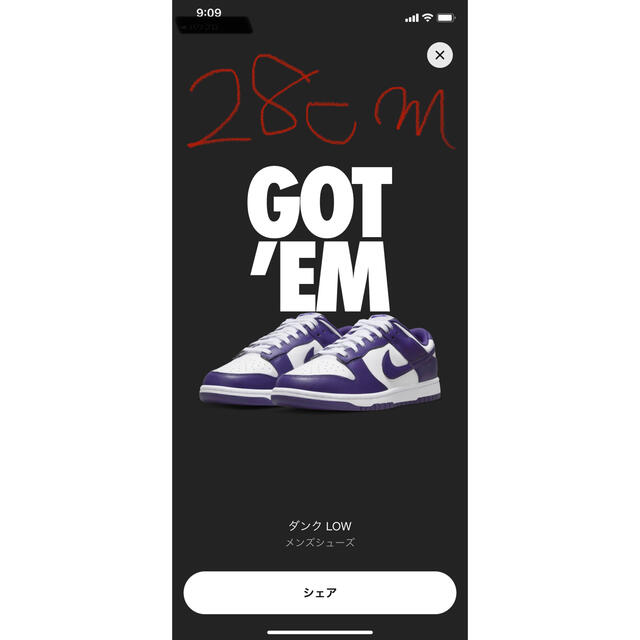 NIKE(ナイキ)のNike Dunk Low Championship Court Purple  メンズの靴/シューズ(スニーカー)の商品写真