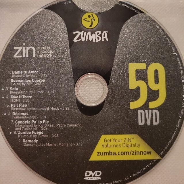 ズンバ　ZIN39  CD.DVD