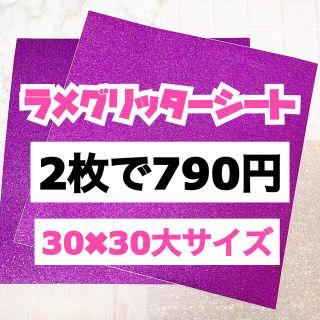 うちわ用 規定外 対応サイズ ラメ グリッター シート 紫　2枚(男性アイドル)