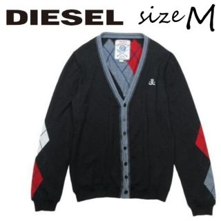 ディーゼル(DIESEL)の訳あり◎ ディーゼル DIESEL アーガイル チェック ニット カーディガン(カーディガン)