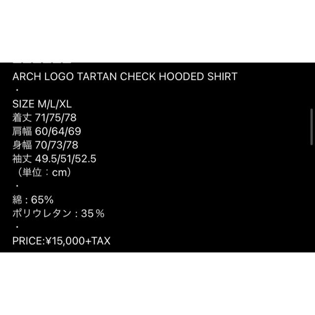 EXAMPLE ARCH LOGOTARTAN CHECK HOODED  メンズのトップス(シャツ)の商品写真
