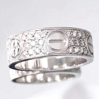 Cartier - 【仕上済】カルティエ ラブリング 7号 WG 47 ダイヤ 指輪 リング