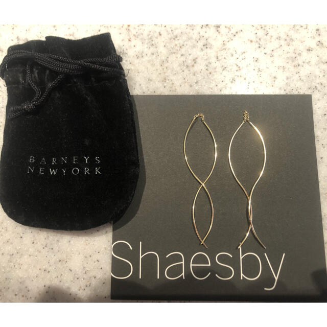 BARNEYS NEW YORK(バーニーズニューヨーク)のご専用　shaesby 14k カーヴドスレッドスルーピアス　6㎝サイズ レディースのアクセサリー(ピアス)の商品写真