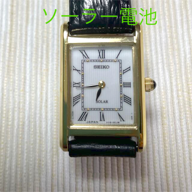 【新品本物】 SEIKO - セイコー　ソーラー　黒ベルト時計 腕時計