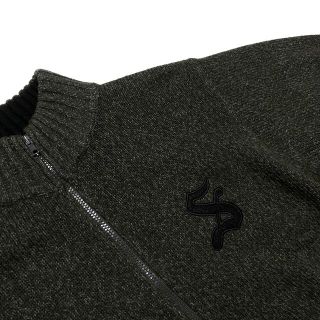 OLD STUSSY Sロゴ ジップ ニット セーター s