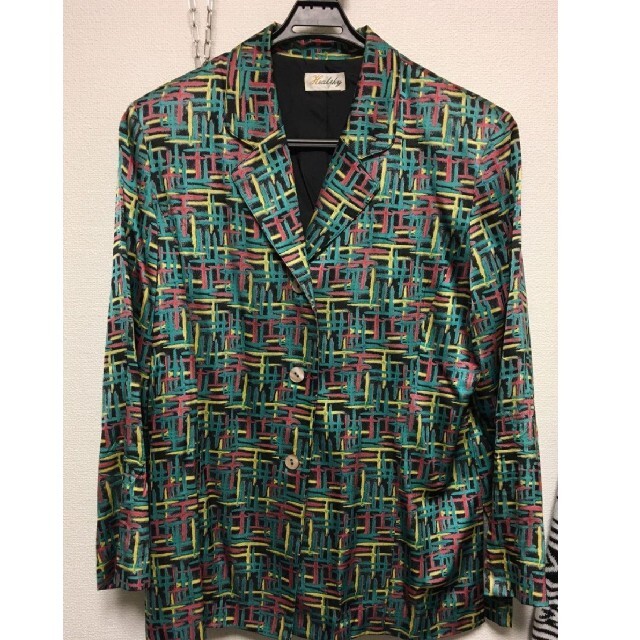 SILK100% MULTI PATTERN SHIRT JACKET