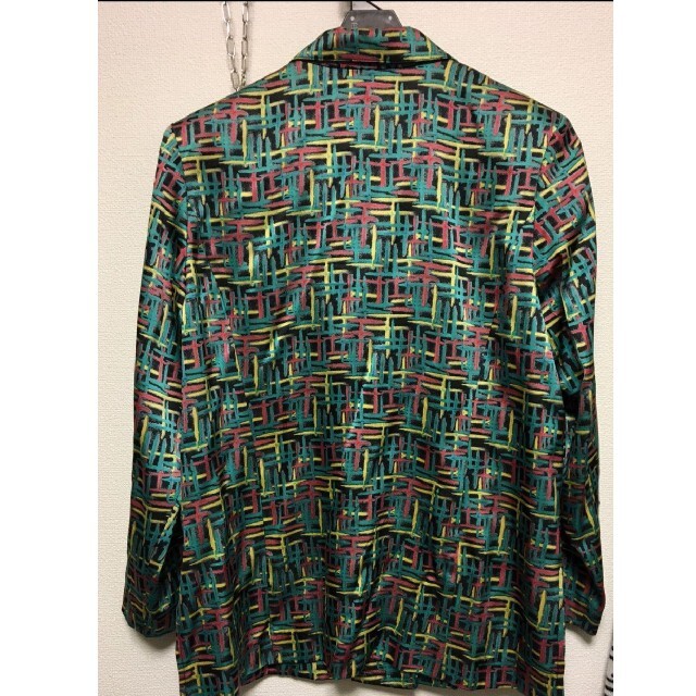 SILK100% MULTI PATTERN SHIRT JACKET