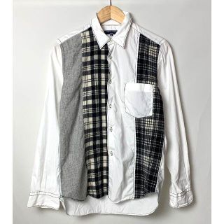 コムデギャルソン(COMME des GARCONS)のコムデギャルソン オム AD2011 製品洗い加工 素材切替 長袖シャツ 白 S(シャツ)