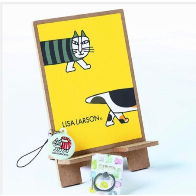 Lisa Larson(リサラーソン)のリサ•ラーソン　猫のスマホ３点セット スマホ/家電/カメラのスマホアクセサリー(その他)の商品写真