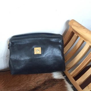 セリーヌ(celine)の80's仏！CELINE！ネイビー×レッドポーチ(ポーチ)