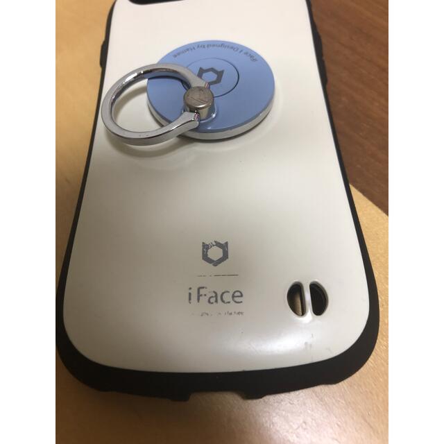 HIMMY(ハイミー)のiface くすみホワイト　くすみブルーのバンカーリング スマホ/家電/カメラのスマホアクセサリー(iPhoneケース)の商品写真