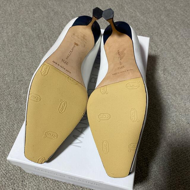 ☆美品☆MANOLO BLAHNIK☆マノロブラニク☆バイカラーレザーパンプス