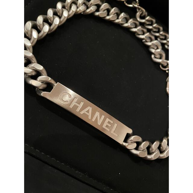 CHANEL ロゴ ネックレス シルバー