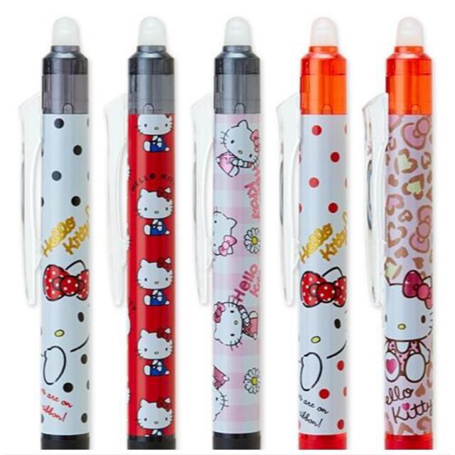 ハローキティ(ハローキティ)のHello Kitty フリクションボールノック　5本セット　Frixion インテリア/住まい/日用品の文房具(ペン/マーカー)の商品写真