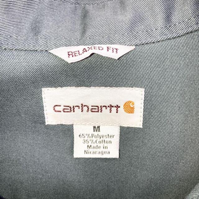 carhartt(カーハート)の希少 90s カーハート ワークシャツ タグロゴ ダークグレー 美品 メンズのトップス(シャツ)の商品写真