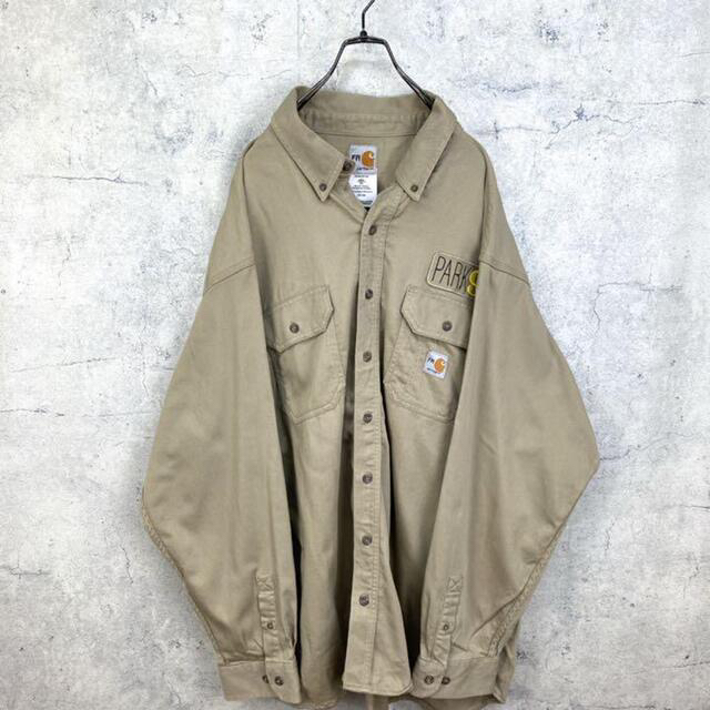 carhartt(カーハート)の【専用3点】希少 90s カーハート ワークシャツ 刺繍ロゴ ビッグシルエット  メンズのトップス(シャツ)の商品写真