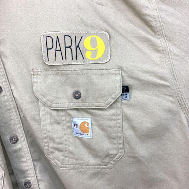 carhartt(カーハート)の【専用3点】希少 90s カーハート ワークシャツ 刺繍ロゴ ビッグシルエット  メンズのトップス(シャツ)の商品写真