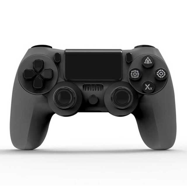 PS4 ワイヤレスコントローラー ブラック 黒色 ガラコン（柄コントローラー） エンタメ/ホビーのゲームソフト/ゲーム機本体(その他)の商品写真