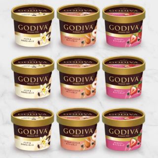 GODIVA ゴディバアイスクリーム引換券 3種　9個(フード/ドリンク券)