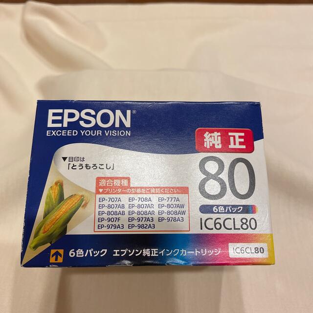 EPSON(エプソン)のEPSON インクカートリッジ IC6CL80 とうもろこし インテリア/住まい/日用品のオフィス用品(その他)の商品写真