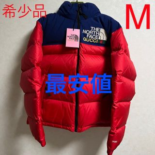 グッチ(Gucci)のGUCCI North Face コラボ ダウン ヌプシ M 赤 激レア(ダウンジャケット)