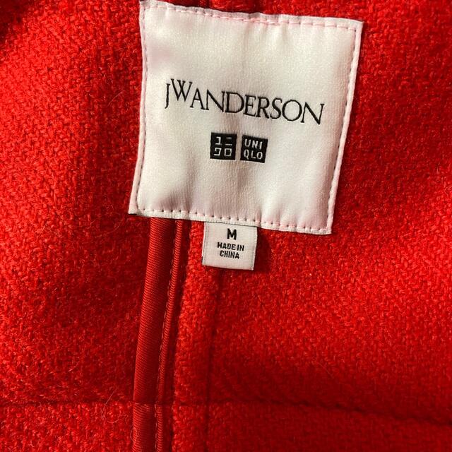 UNIQLO(ユニクロ)のユニクロ　JWANDERSON コラボ　ダッフルコート　レッド レディースのジャケット/アウター(ダッフルコート)の商品写真