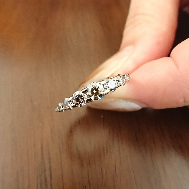 カシケイ✨ブラウンダイヤモンド 0.55ct ネイキッド リング K18 11号 カシケイ✨ブラウンダイヤモンド 0.55ct ネイキッド リング K18 11号