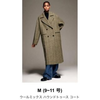 ザラ(ZARA)のZARA ウールミックス　ハウンドトゥースコート(ロングコート)