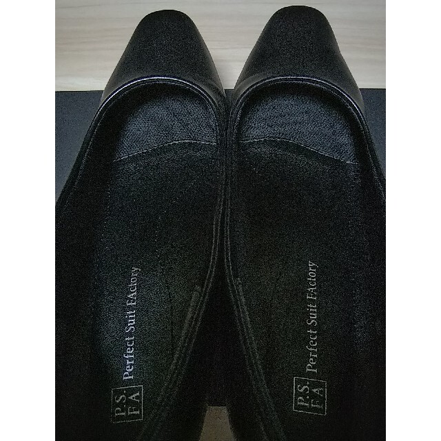 パンプス ブラック 黒 面接 リクルート 就活 ヒール 合皮 クッション EEE レディースの靴/シューズ(ハイヒール/パンプス)の商品写真