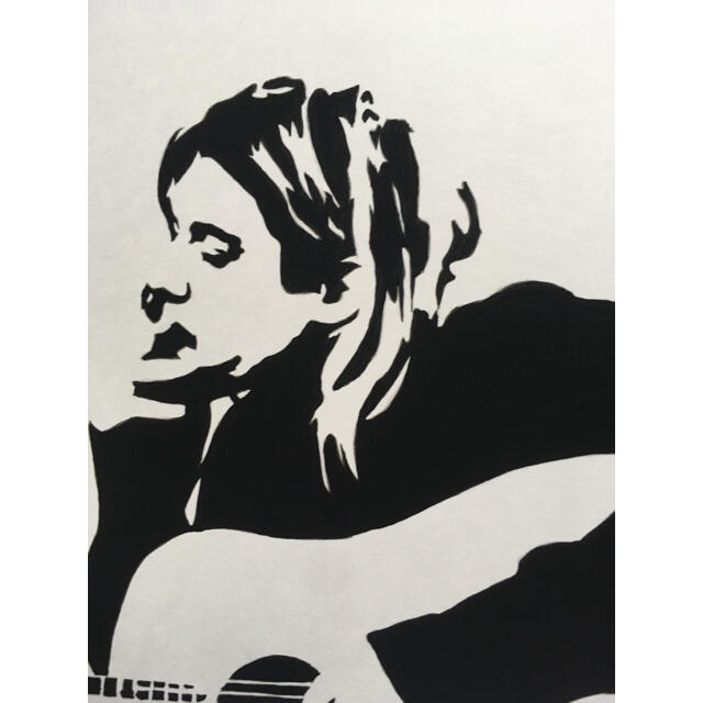 【手描きイラスト】Nirvana カート・コバーン【フレーム付き】 エンタメ/ホビーのCD(ポップス/ロック(洋楽))の商品写真