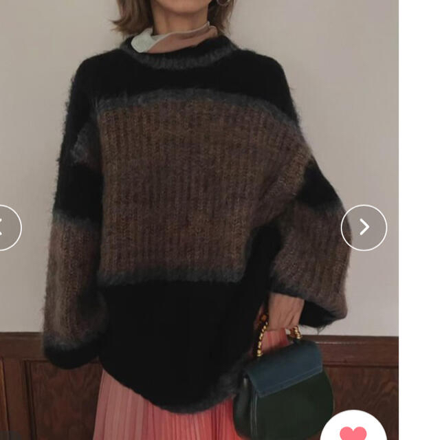 Ameri VINTAGE(アメリヴィンテージ)の AMERI UND MOHAIR BICOLOR LOOSE KNITブラック レディースのトップス(ニット/セーター)の商品写真