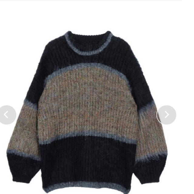 Ameri VINTAGE(アメリヴィンテージ)の AMERI UND MOHAIR BICOLOR LOOSE KNITブラック レディースのトップス(ニット/セーター)の商品写真