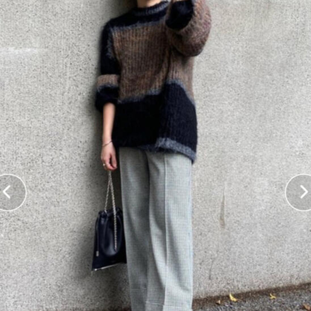 Ameri VINTAGE(アメリヴィンテージ)の AMERI UND MOHAIR BICOLOR LOOSE KNITブラック レディースのトップス(ニット/セーター)の商品写真