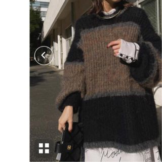 アメリヴィンテージ(Ameri VINTAGE)の AMERI UND MOHAIR BICOLOR LOOSE KNITブラック(ニット/セーター)