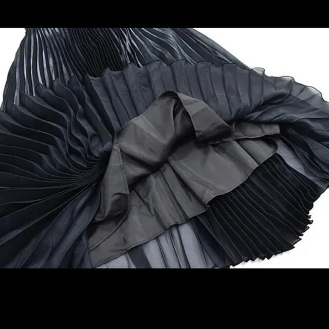 UNITED ARROWS(ユナイテッドアローズ)のユナイテッドアローズ  プリーツ　スカート　ブラック　38 レディースのスカート(ロングスカート)の商品写真