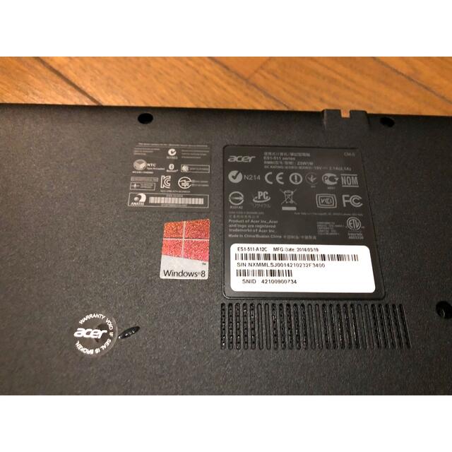 美品！ノートパソコン Acer Aspire ES1 ES1-511