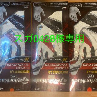 テーラーメイド(TaylorMade)のゴルフグローブ　インタークロス 4.0 グローブ(右手用)Size24　3つSe(その他)