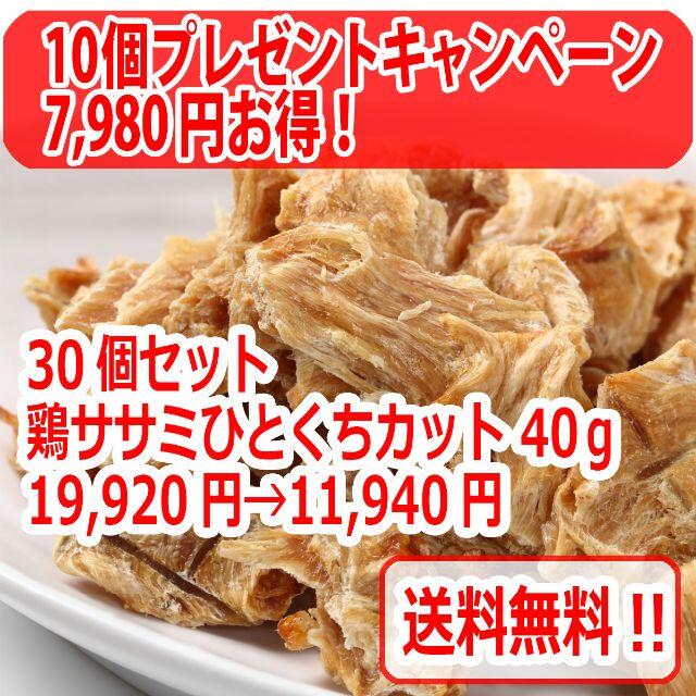 30個セット+10個プレゼント】鶏ササミひとくちカット 40g 国産無添加 - bookteen.net 30個セット+10個プレゼント】鶏ササミひとくちカット 40g 国産無添加 - bookteen.net
