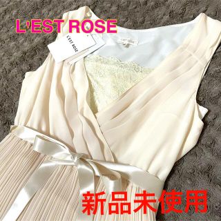 レストローズ(L'EST ROSE)の【ゆーちゃりす様専用新品未使用】L'EST ROSE シフォン ドレス(ひざ丈ワンピース)