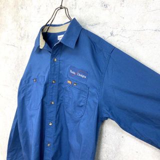 CARHARTT シャツ ビッグシルエット 90s オーバーサイズ 青 bl