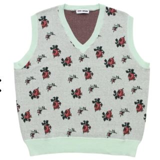 ジエダ(Jieda)のTTT MSW 20AW flower knit vest MINT 極美品(ベスト)