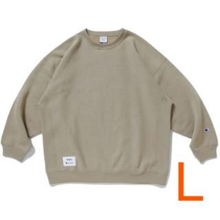 ダブルタップス(W)taps)のwtaps×champion クルーネックスウェット　BEIGE Lサイズ(スウェット)