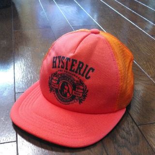 ヒステリックグラマー(HYSTERIC GLAMOUR)のHYSTERIC GLAMOUR　ヒステリックグラマー　キャップ　帽子　オレンジ(キャップ)