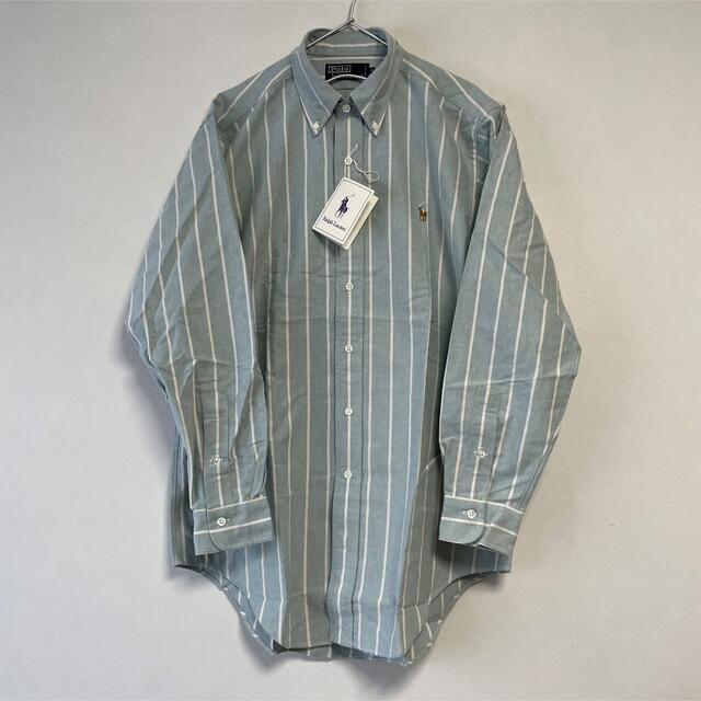 新品 90s POLO Ralph Lauren 長袖BDシャツ ストライプ緑