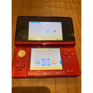 ニンテンドー3DS(ニンテンドー3DS)のニンテンドー 3DS  レッド　本体＋充電器(携帯用ゲーム機本体)