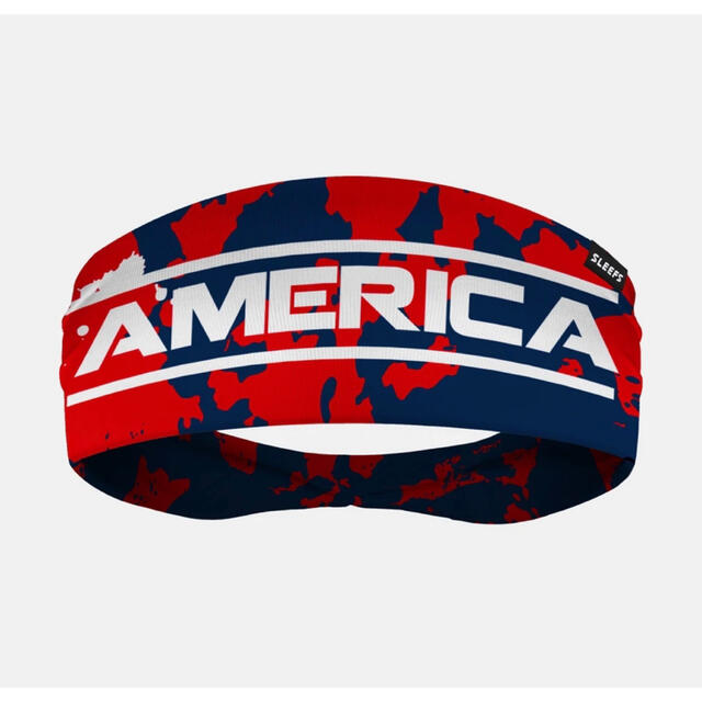 アメフト ヘッドバンド AMERICA  レッド&ブルー 【新品】